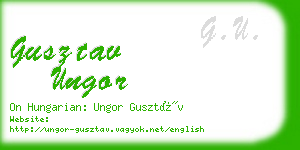 gusztav ungor business card